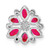 Image of 14k White Gold Ruby and Diamond Chain Slide Pendant PM7219-RU-013-WA