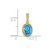 Image of 14K Yellow Gold Oval Blue Topaz and Diamond Pendant PM7093-BT-020-YA