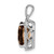 Image of Sterling Silver Rhodium-plated Smoky Quartz Pendant QP2915SQ