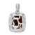 Image of Sterling Silver Rhodium-plated Smoky Quartz Pendant QP2915SQ