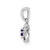 Image of Sterling Silver Rhodium-plated Floral Amethyst Pendant QBPD30AM