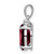 Image of Sterling Silver Rhodium-plated Garnet & Diamond Pendant QDX622