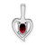 Image of Sterling Silver Rhodium-plated Garnet & Diamond Pendant QBPD19JAN