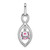 Image of 14k White Gold Created Pink Sapphire and Diamond Pendant PM7111-CPS-039-WA