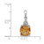Image of Sterling Silver Rhodium-plated Citrine & Diamond Pendant QDX783