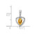 Image of Sterling Silver Rhodium-plated Citrine & Diamond Pendant QBPD19NOV
