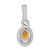 Image of Sterling Silver Rhodium-plated Citrine & Diamond Pendant QBPD18NOV