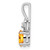Image of Sterling Silver Rhodium-plated Citrine & Diamond Pendant QBPD23NOV