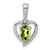 Image of Sterling Silver Rhodium-plated Peridot & Diamond Pendant QBPD19AUG