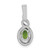 Image of Sterling Silver Rhodium-plated Peridot & Diamond Pendant QBPD18AUG