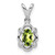 Image of Sterling Silver Rhodium-plated Peridot & Diamond Pendant QBPD21AUG