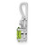 Image of Sterling Silver Rhodium-plated Peridot & Diamond Pendant QBPD23AUG