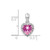 Image of Sterling Silver Created Pink Sapphire and Diamond Pendant PM7400-CPS-007-SSA