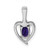 Image of Sterling Silver Rhodium-plated Amethyst & Diamond Pendant QBPD19FEB