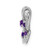 Image of Sterling Silver Rhodium-plated Amethyst & Diamond Pendant QP3142AM