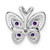 Image of Sterling Silver Rhodium-plated Amethyst & Diamond Pendant QP3142AM