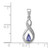 Image of Sterling Silver Rhodium-plated Tanzanite & Diamond Pendant QDX966