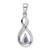 Image of Sterling Silver Rhodium-plated Tanzanite & Diamond Pendant QDX966