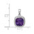 Image of Sterling Silver Rhodium-plated Amethyst and Diamond Pendant QDX377