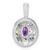Image of Sterling Silver Rhodium-plated Amethyst and Diamond Pendant QP3132AM