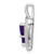 Image of Sterling Silver Rhodium-plated Amethyst and Diamond Pendant QP3138AM