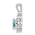 Image of Sterling Silver Rhodium-plated Aquamarine & Diamond Pendant QBPD21MAR