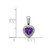 Image of Sterling Silver Rhodium-plated Diamond and Amethyst Pendant QP3084AM