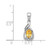 Image of Sterling Silver Rhodium-plated Diamond & Citrine Oval Pendant QP2982CI