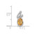 Image of Sterling Silver Rhodium-plated Diamond & Citrine Oval Pendant QP2978CI