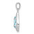 Image of Sterling Silver Rhodium-plated Diamond and Aquamarine Pendant QP2958AQ