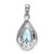 Image of Sterling Silver Rhodium-plated Diamond and Aquamarine Pendant QP2958AQ
