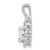Image of Sterling Silver Rhodium-plated Created Opal & Diamond Pendant QBPD21OCT