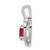 Image of Sterling Silver Rhodium-plated Created Ruby & Diamond Pendant QBPD19JUL