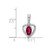 Image of Sterling Silver Rhodium-plated Created Ruby & Diamond Pendant QBPD19JUL