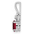 Image of Sterling Silver Rhodium-plated Created Ruby & Diamond Pendant QBPD23JUL