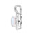 Image of Sterling Silver Rhodium-plated Diamond & Created Opal Pendant QBPD11OCT
