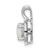 Image of Sterling Silver Rhodium-plated Diamond & Created Opal Pendant QBPD11OCT