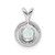 Image of Sterling Silver Rhodium-plated Diamond & Created Opal Pendant QBPD11OCT