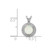 Image of Sterling Silver Rhodium-plated Diamond & Created Opal Pendant QBPD11OCT