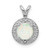 Image of Sterling Silver Rhodium-plated Diamond & Created Opal Pendant QBPD11OCT