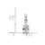 Image of Sterling Silver Rhodium-plated Diamond Aquamarine Oval Pendant QP3054AQ