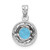 Image of Sterling Silver Rhodium-plated Diamond & Light Swiss BT Pendant QP2960BT