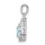 Image of Sterling Silver Rhodium-plated Diamond & Aquamarine Oval Pendant QP2982AQ