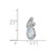 Image of Sterling Silver Rhodium-plated Diamond & Aquamarine Oval Pendant QP2978AQ