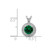 Image of Sterling Silver Rhodium-plated Diamond & Created Emerald Pendant QBPD11MAY