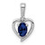 Image of Sterling Silver Rhodium-plated Created Sapphire & Diamond Pendant QBPD19SEP