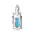 Sterling Silver Rhodium-plated Diamond & Light Blue Topaz Pendant QP3071BT