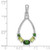 Image of Sterling Silver Rhodium-plated Chrome Diopside and Peridot Pendant QP5198