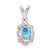 Image of Sterling Silver Rhodium-plated Light Swiss Blue Topaz & Diamond Pendant QBPD21DEC