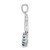 Image of Sterling Silver Rhodium-plated London blue and London Blue Topaz Pendant QP5195